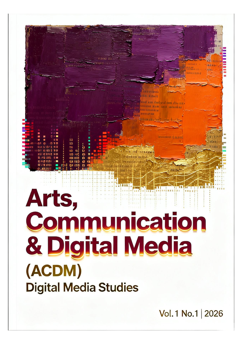 Thumbnail cover of ACDM inaugural issue, abstract purple and gold design.